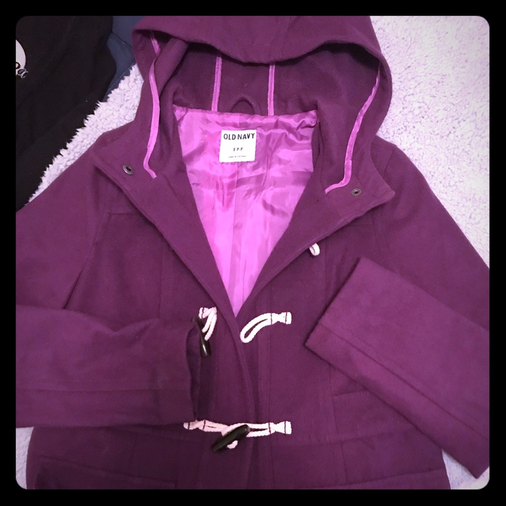 Purple pea coat